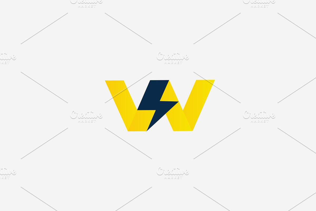 Letter W Logo, Bolt + W Symbol in Logo Templates - product preview 8