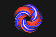 Colored abstract twisted circle