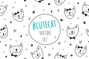 Cute cats: 2 patterns + 2 cards