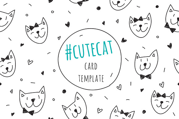 Cute cats: 2 patterns + 2 cards in Textures - product preview 3