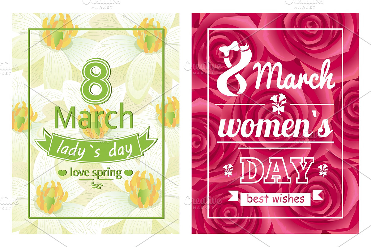Ladies Day Love Spring 8 March Calligraphy Print in Illustrations - product preview 8