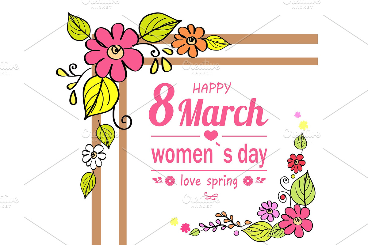 Happy Womens Day 8 March, Vector Illustration in Illustrations - product preview 8