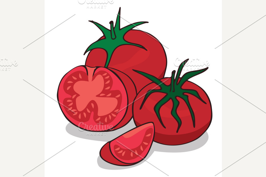 Isolate ripe tomato vegetable in Illustrations - product preview 8