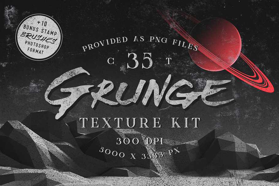 Grunge texture kit in Textures - product preview 8