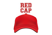 Red Cap isolated on white. Vector