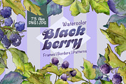Blackberry JPG watercolor set
