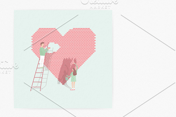 Concept "love is work" in Illustrations - product preview 1