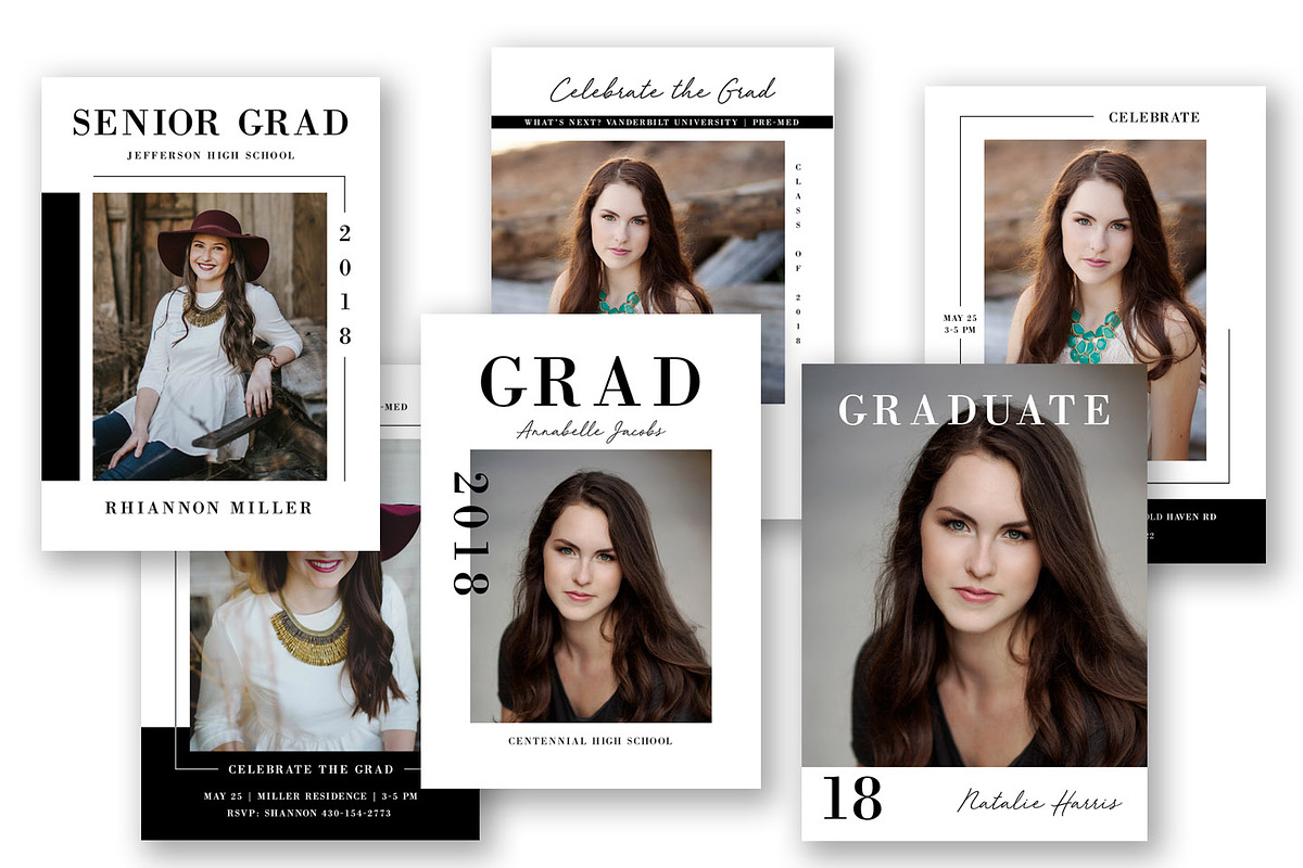 Senior Grad Card Bundle in Card Templates - product preview 8