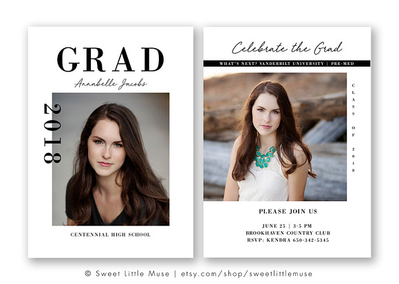 Senior Grad Card Bundle in Card Templates - product preview 2