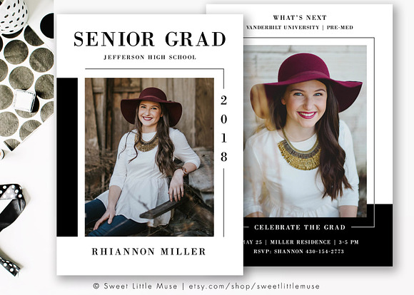 Senior Grad Card Bundle in Card Templates - product preview 3