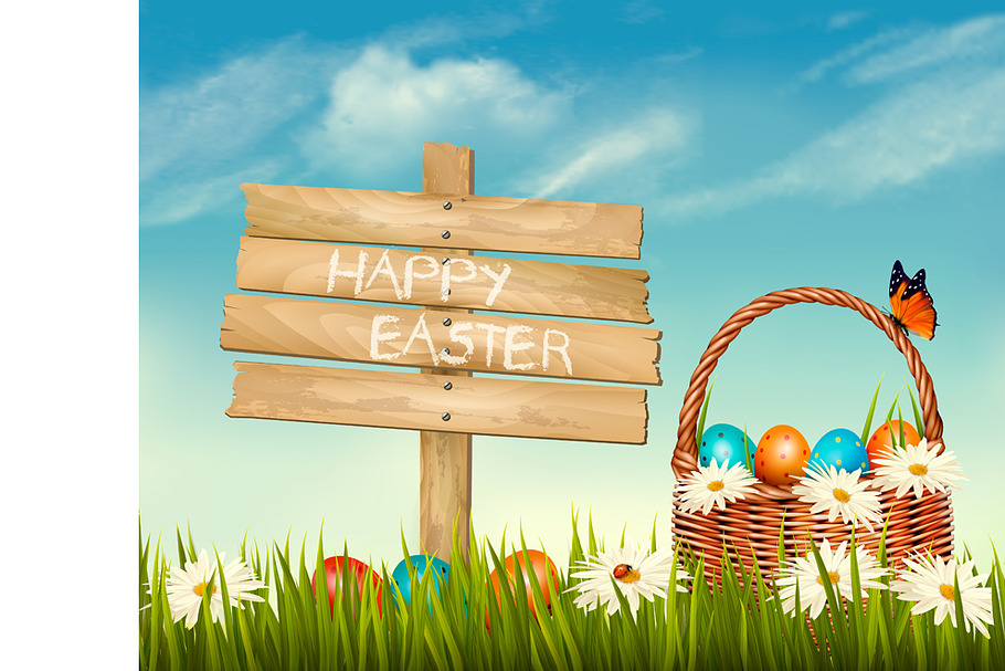 Spring Easter background.  in Illustrations - product preview 8