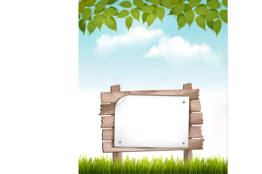 Natural background with leaves  in Illustrations - product preview 8