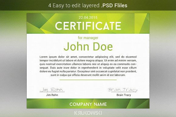 New Certificate Template in Stationery Templates - product preview 2