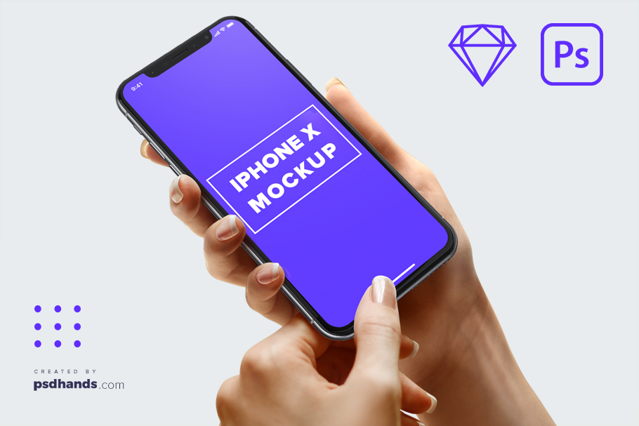 Download iPhone in Hand mockup Multi Device 6 | Creative Mobile ...