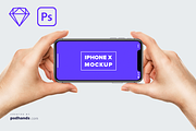 iPhone in Male Hand mockup 8