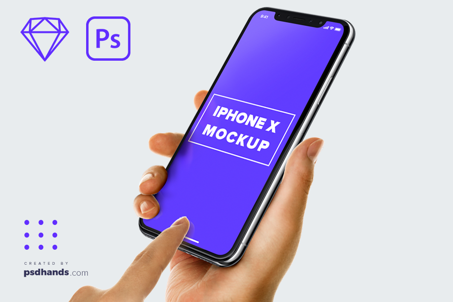 Download iPhone in Hand mockup Multi Device 4 | Creative Mobile ...