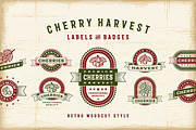 Vintage Cherry Labels Set