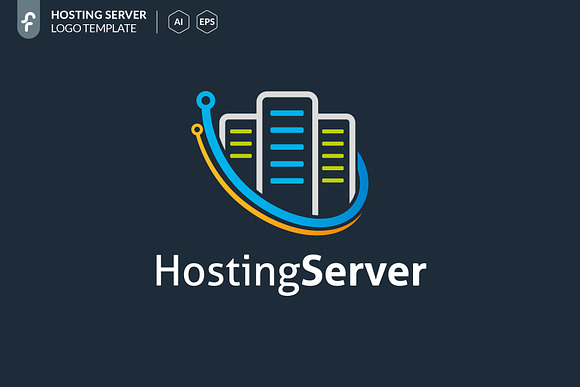 Hosting Server Logo in Logo Templates - product preview 1