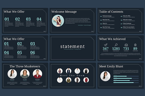 Statement - Powerpoint Template in PowerPoint Templates - product preview 3