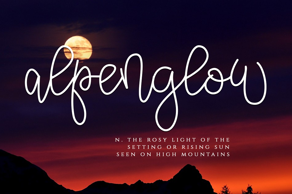 Alpenglow - Bouncy Script Font in Fonts - product preview 8