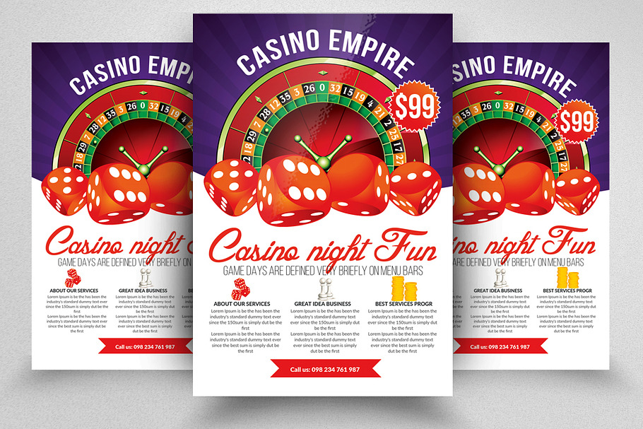 Casino Night Editable Flyer Template