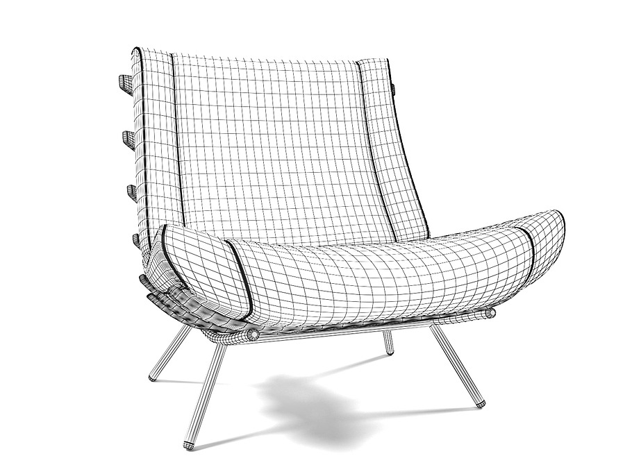 1801 Lounge chair in Furniture - product preview 7