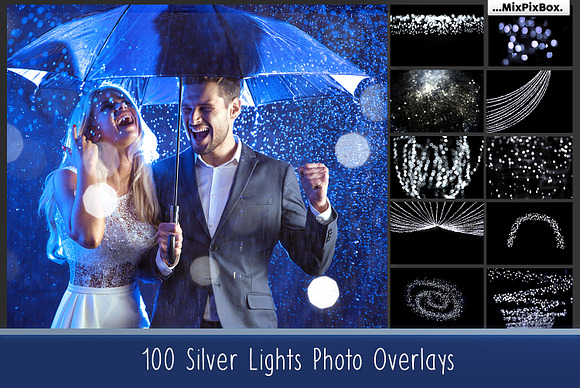 100 Silver Lights Photo Overlays in Photoshop Layer Styles - product preview 8