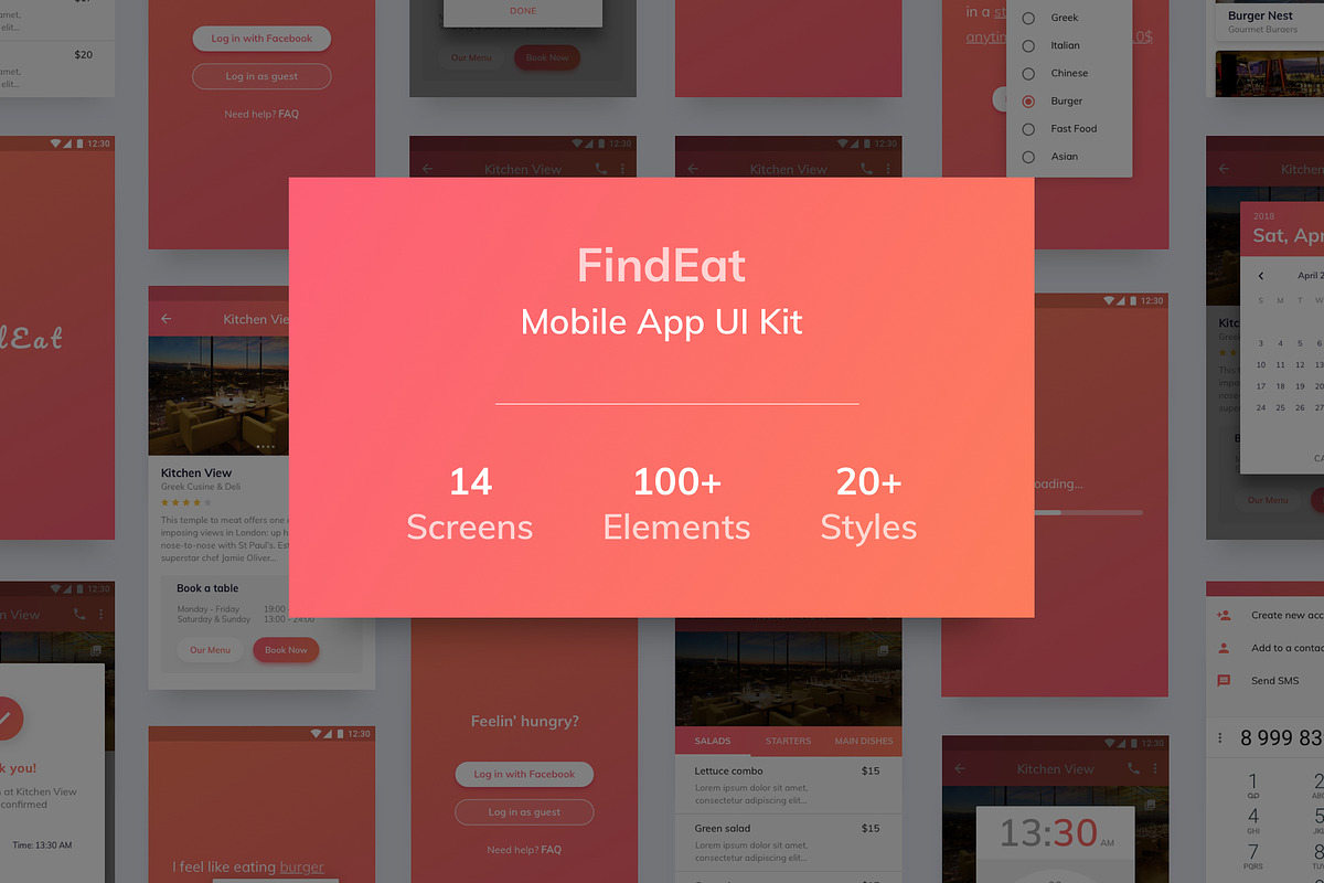 Mobile App UI Kit in UI Kits and Libraries - product preview 8