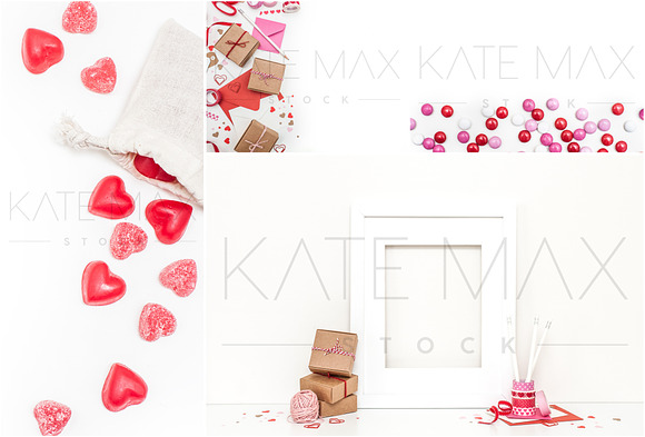 V-Day Gifts + Candy Photo Bundle  in Print Mockups - product preview 1