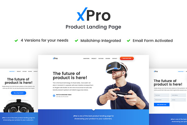 xPro - Product Landing Page