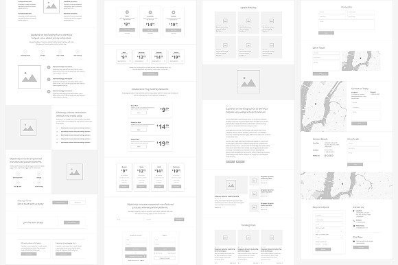 Optimum Wireframe Kit - Desktop in Wireframe Kits - product preview 4