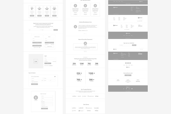 Optimum Wireframe Kit - Desktop in Wireframe Kits - product preview 5