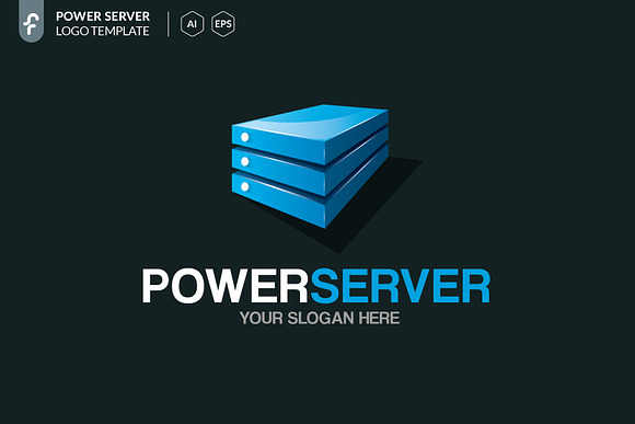 Power Server Logo in Logo Templates - product preview 1