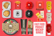 Fast Food Product PSD Mockup Bundle