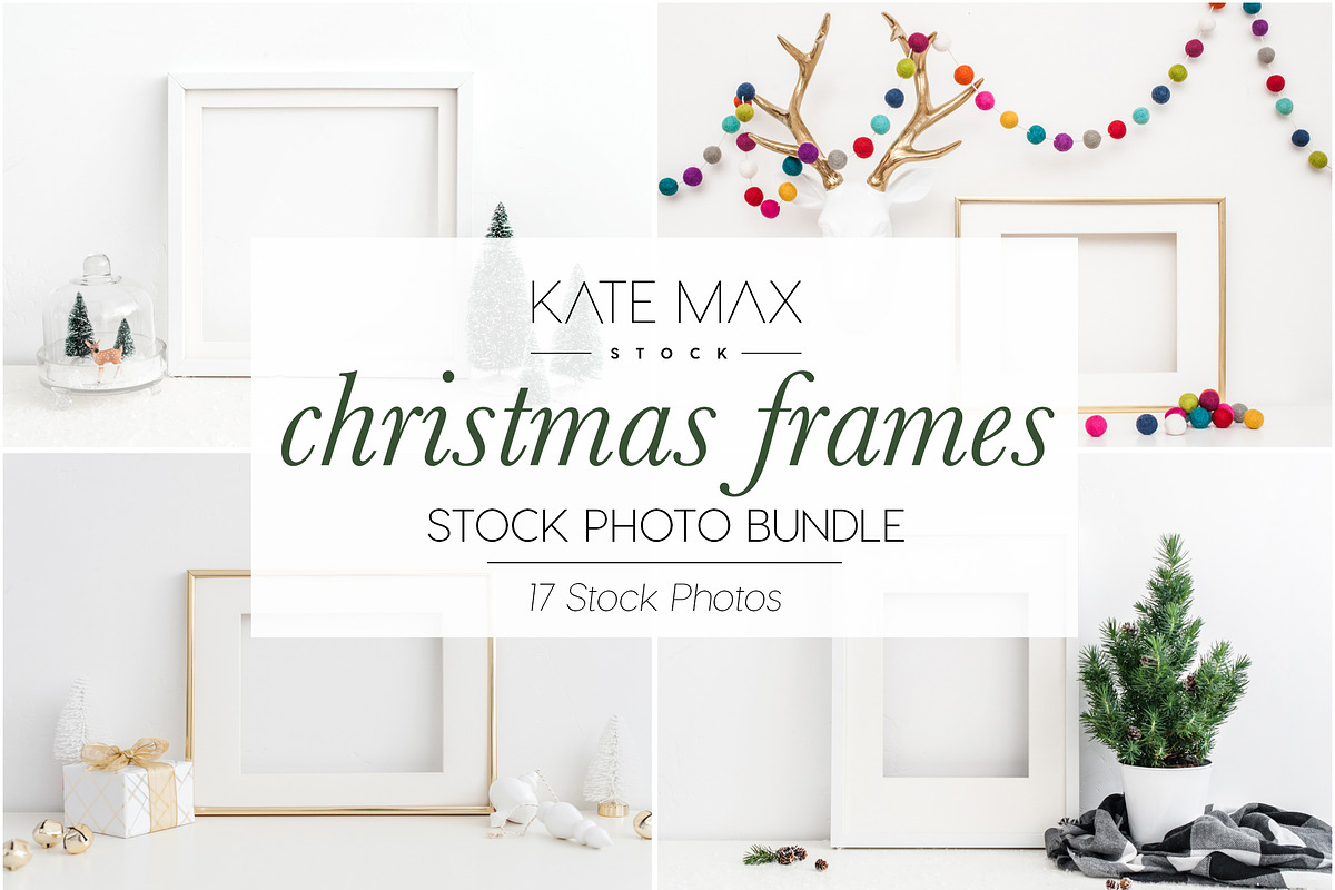 Christmas Frames Stock Photo Bundle  in Product Mockups - product preview 8