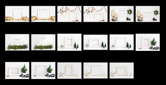 Christmas Frames Stock Photo Bundle  in Product Mockups - product preview 2