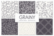 Grainy. Seamless Patterns Set