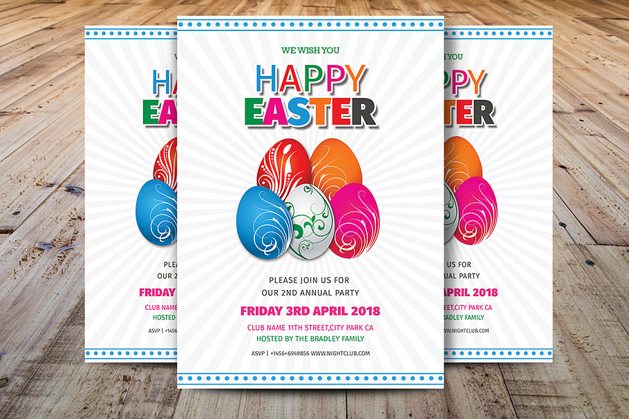 Happy Easter Party Flyer Template in Flyer Templates - product preview 8