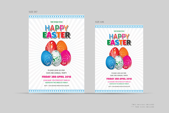 Happy Easter Party Flyer Template in Flyer Templates - product preview 1
