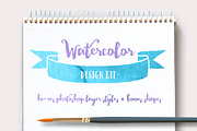 Watercolor Design Kit + BONUS Shapes