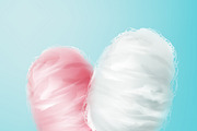 Pink and white cotton candy