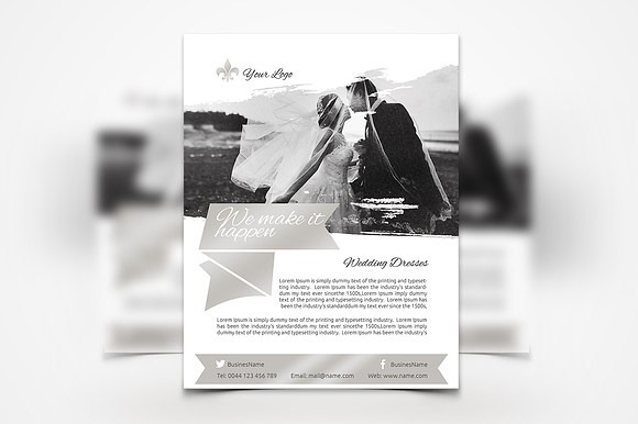 Wedding Dresses Flyers in Flyer Templates - product preview 3