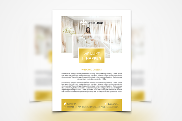 Wedding Dresses Flyers in Flyer Templates - product preview 4