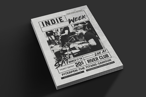Indie Week Flyer in Flyer Templates - product preview 1