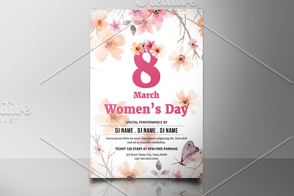 Women's Day Flyer -V780 in Flyer Templates - product preview 2