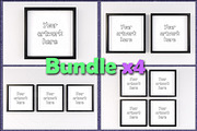 Mockup minimal square frame BUNDLEx4
