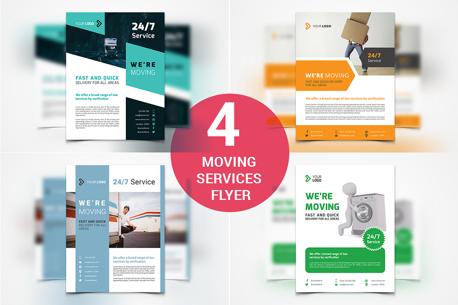 Moving Services Flyers in Flyer Templates - product preview 8