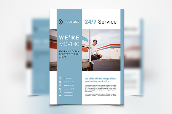 Moving Services Flyers in Flyer Templates - product preview 2