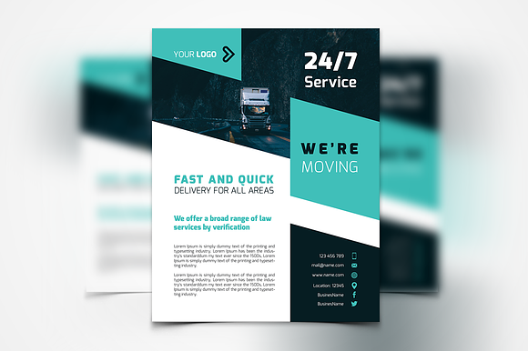 Moving Services Flyers in Flyer Templates - product preview 4