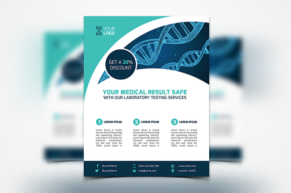 Laboratory Flyers - 4 Templates in Flyer Templates - product preview 1